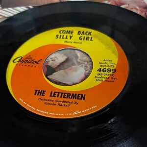 The Lettermen on the Capitol Records label.  7-inch vinyl
